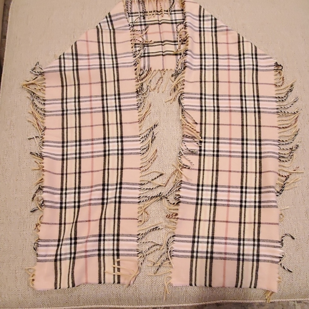 NWT - Plaid Pastel Pink Scarf